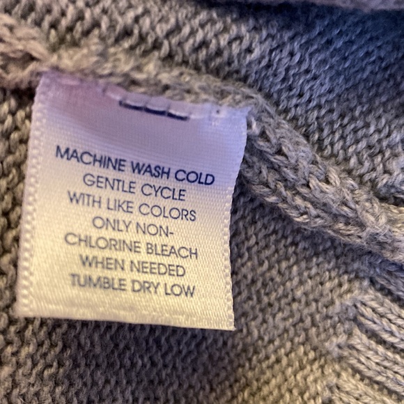 Club Room XXL Men’s Pullover Sweater 100% Cotton in gray, blue & white - Picture 6 of 6